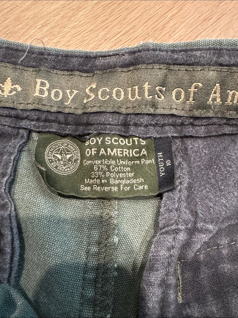 Boy’s Boy Scouts of America Green Cargo Shorts - Durable Utility Style